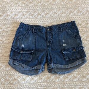 GAP Women's Dark Blue Denim Shorts